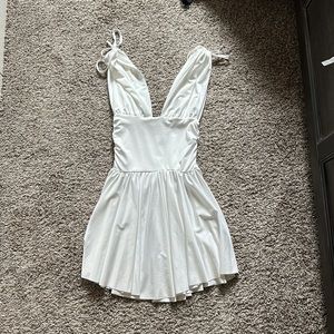 White mini dress.